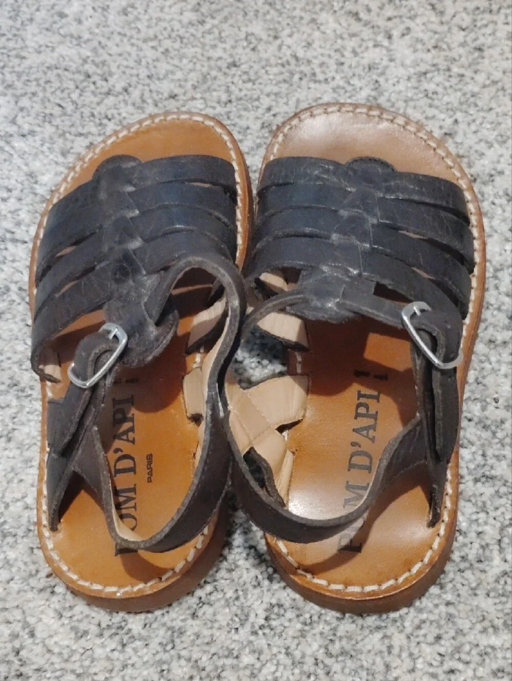 Pom D'Api Dark Brown Leather Fisherman Sandals